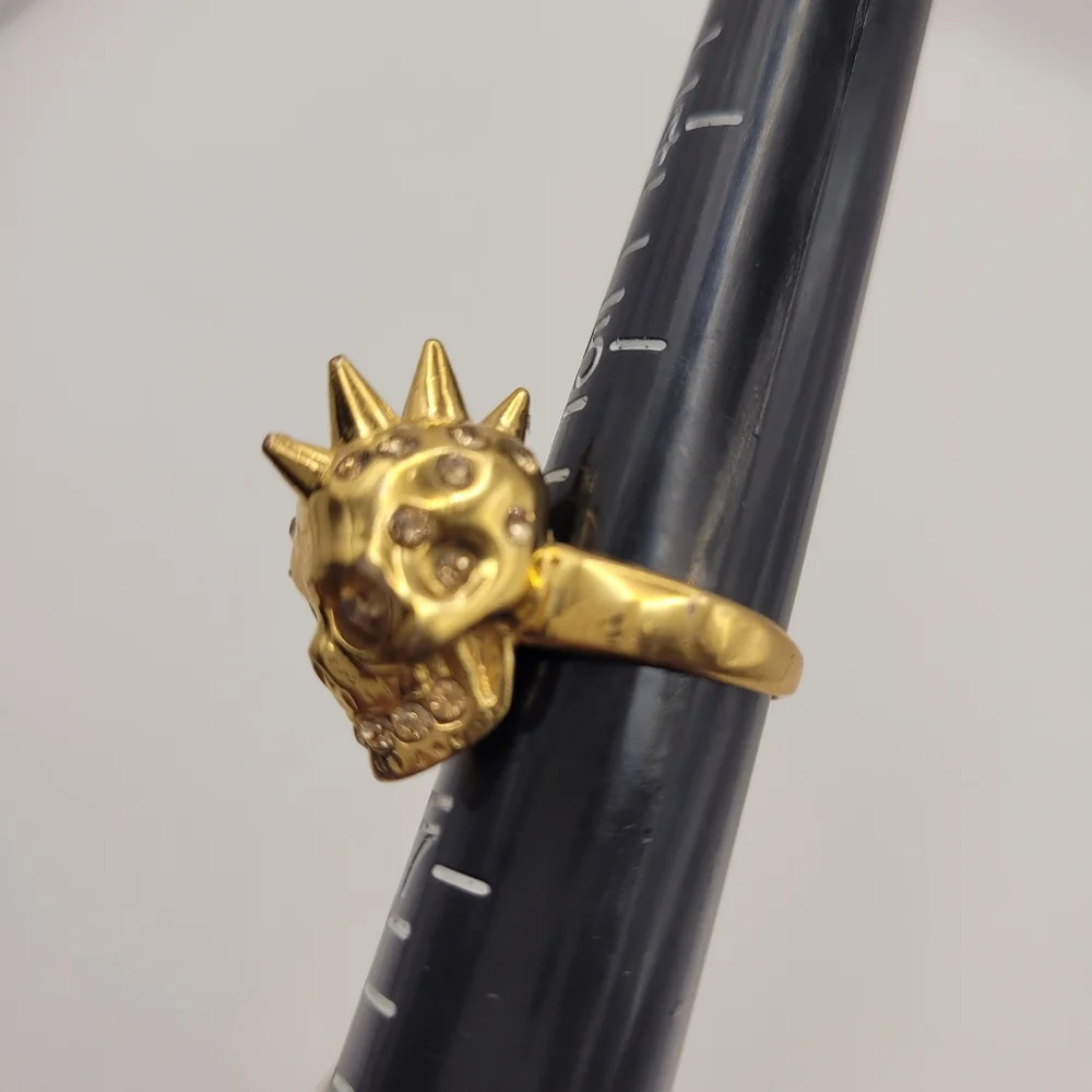 Alexander McQueen Skull Gold Plated Ring